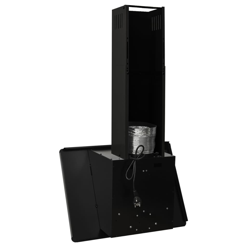 Campana extractora acero inoxidable vidrio templado negro 60 cm vidaXL507976