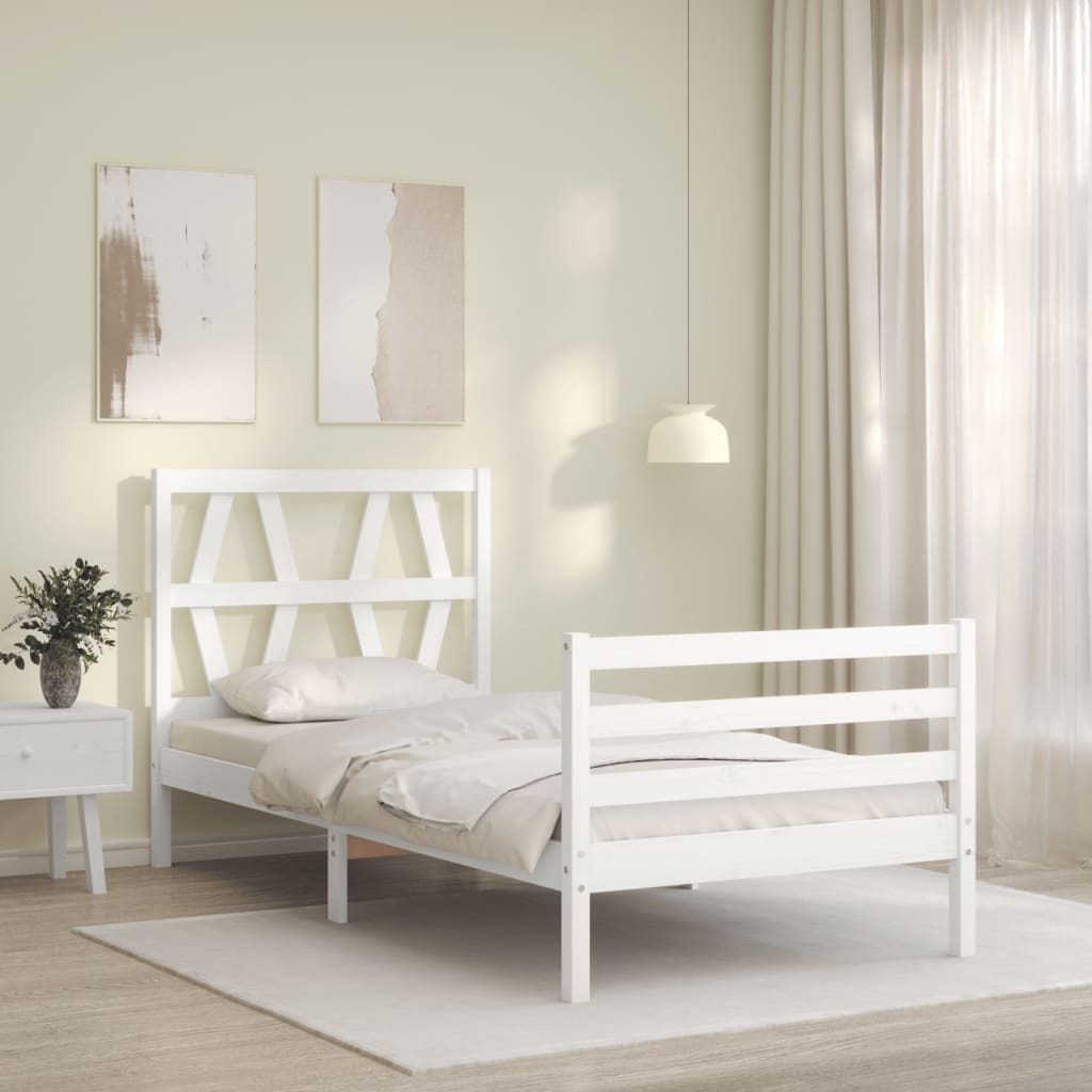 Letto adulto，Giroletto con Testiera，Letto singolo，Letto con testiera  100x200 cm in Legno Massello DGVS5066904