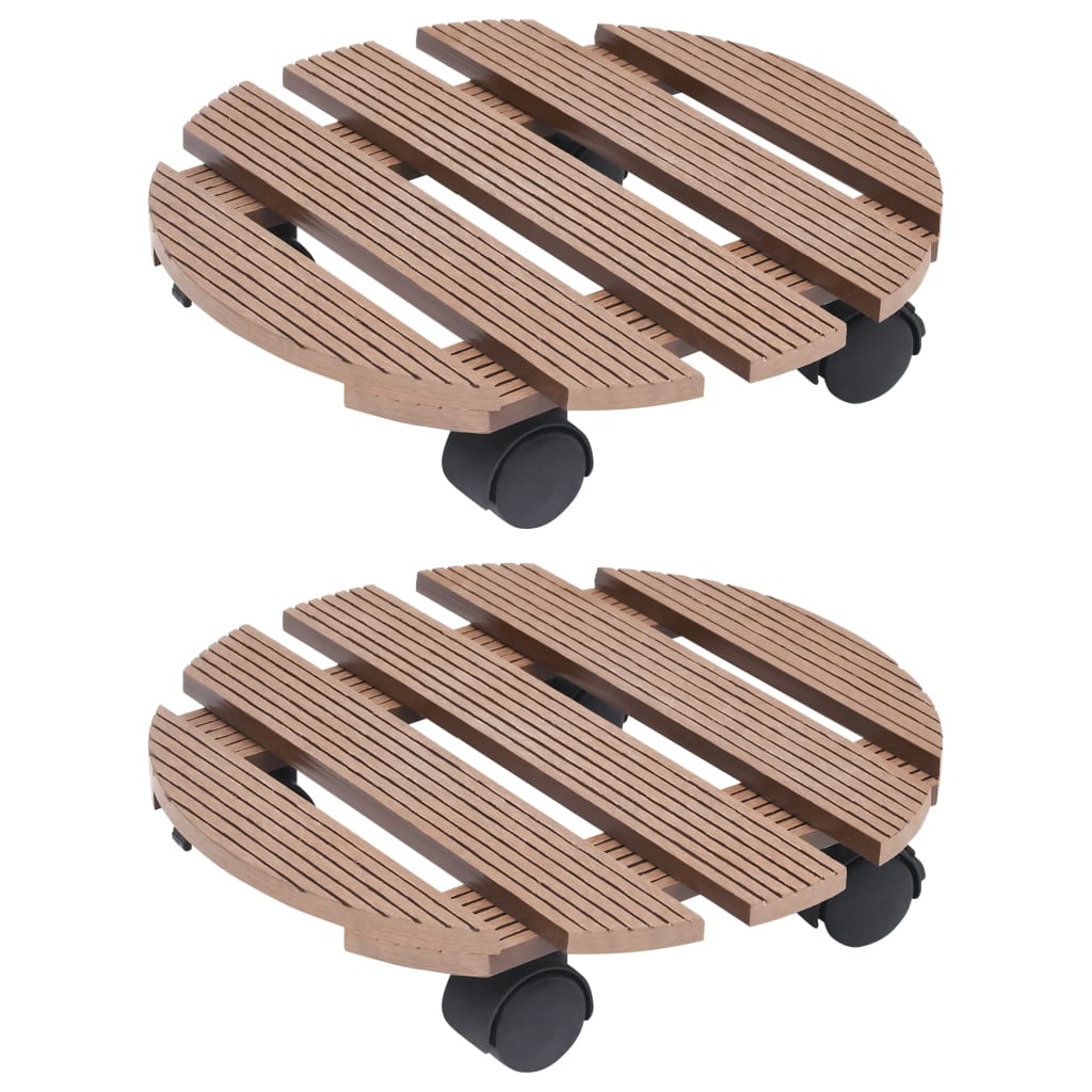Lot De 2 Chariots à Plantes | Support Et Plateau Pour Jardinière Marron Ø30x7,5 Cm WPC 93360 -Outsunny Eda Magasin AAHKMJXYDAFdJAOAIMEbOAchtTzbsWMnceblMk5y4 uJLbUwvKmjouSOIplClN5O6Q1dc5LgTK5zsIObSoFKuEgX