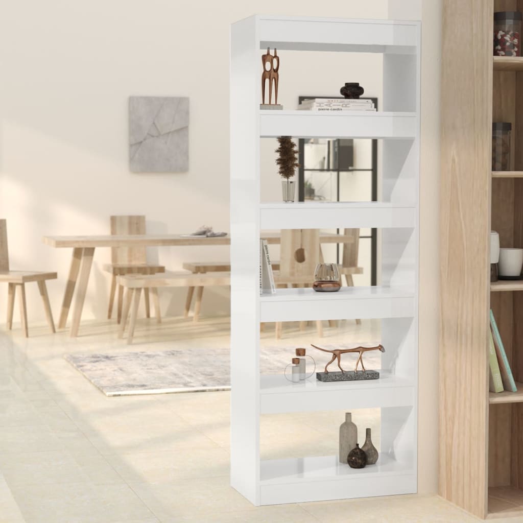 Unico Design Libreria/Divisorio Bianco Lucido 60x30x166 cm in Truciolato  60x30x166 cm Magnifico it - Bianco72822