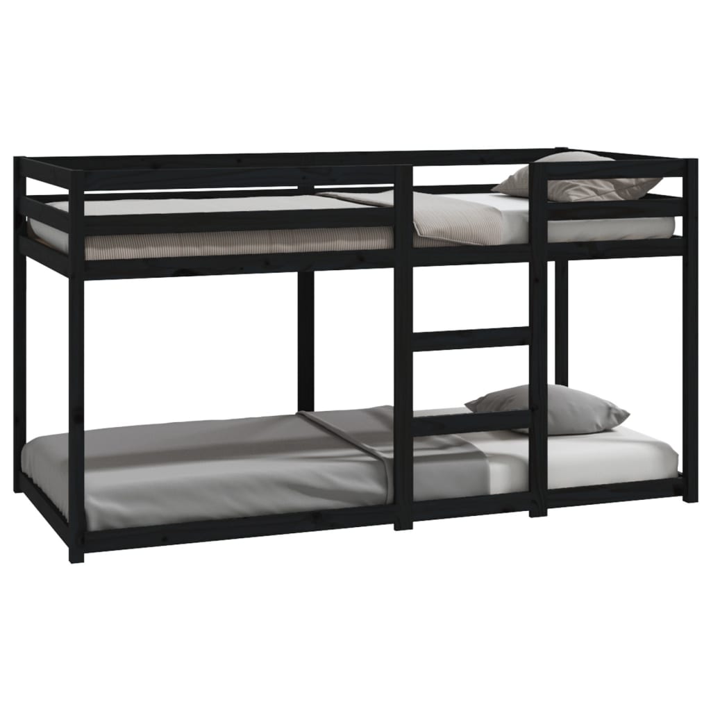 Letto A Castello Struttura Letto - Letto Per Adulti Nero 90x200 Cm In Legno Massello Di Pino BV187583 - BonneVie -Cameretta Per Bambini AAHKMJXYDAFdJAOAIMEbOAchtTzbsWMnceblMk5y4