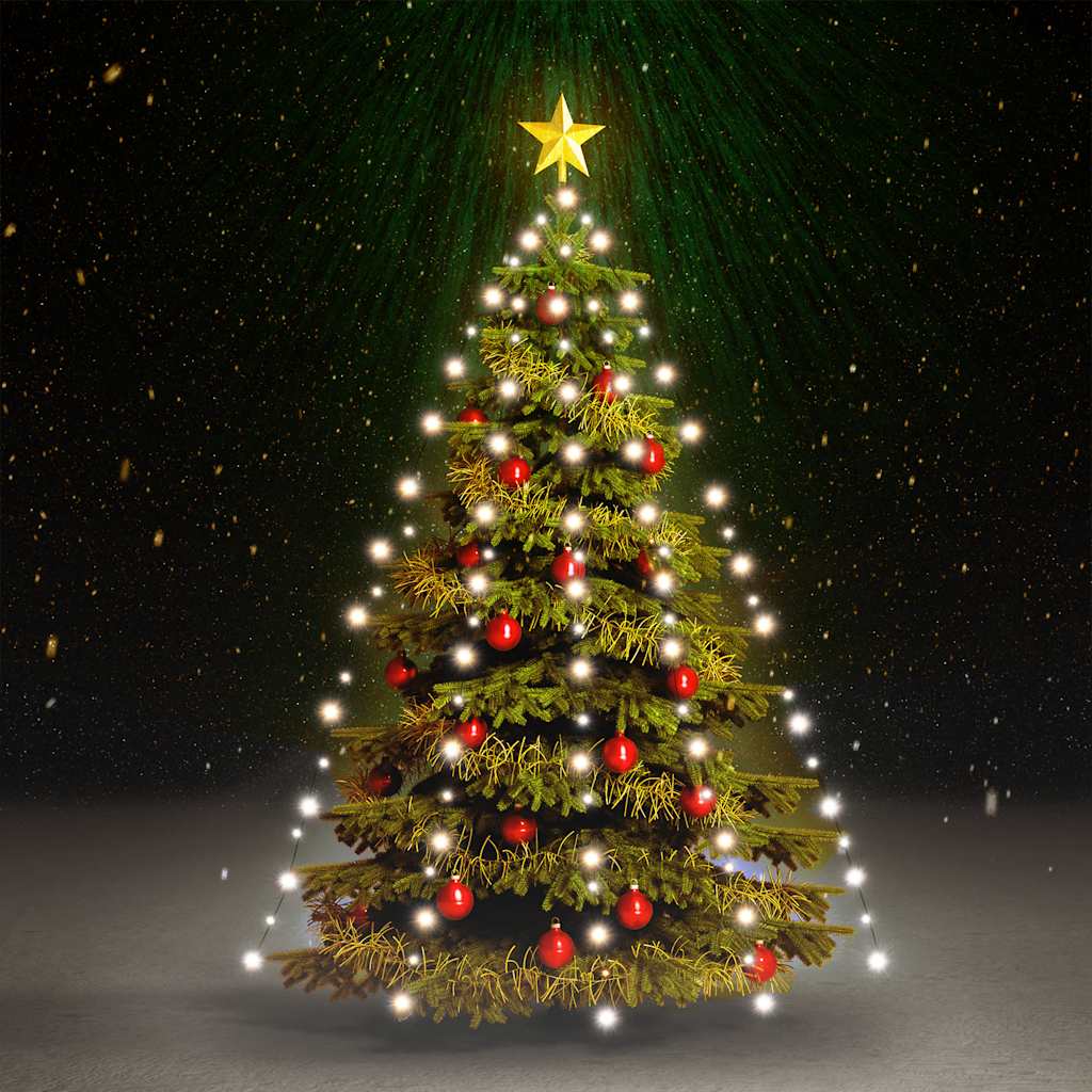 Albero Di Natale A Cono VidaXL Con 108 LED Bianco Freddo - 70x180 Cm, Luminoso, Moderno, Decorazione Natalizia