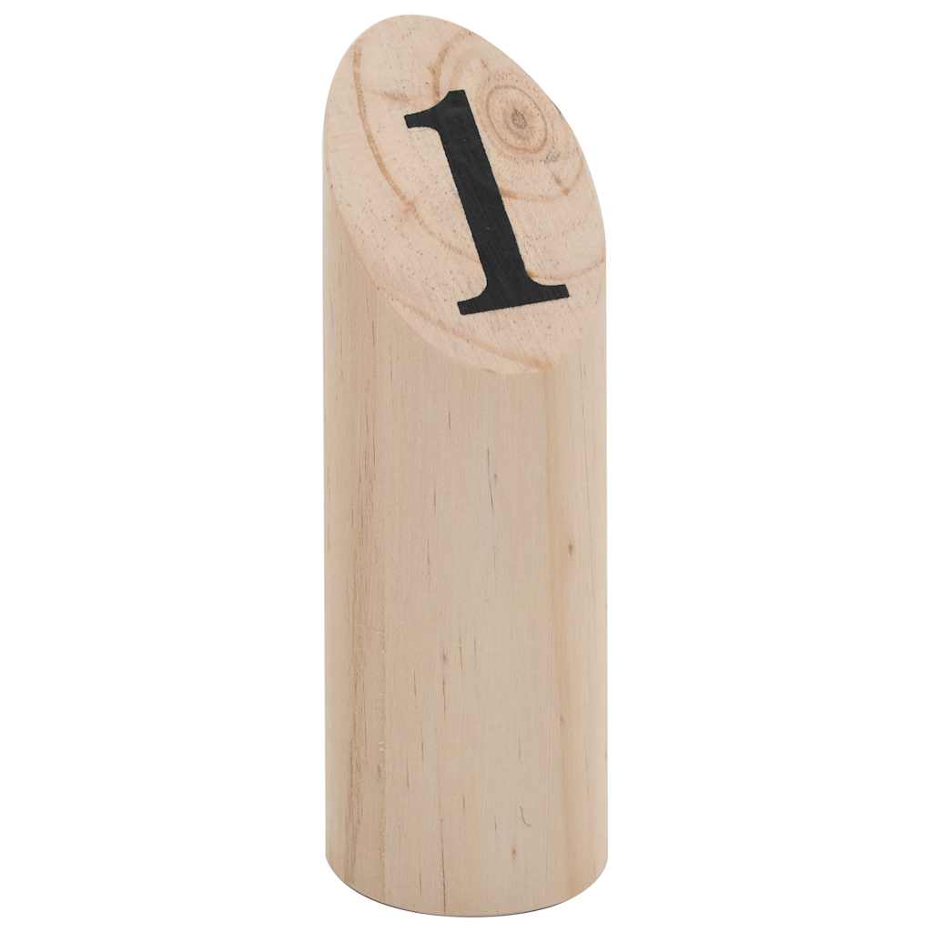 Set di Giochi in Legno Kubb Numerici Bastone da Lancio