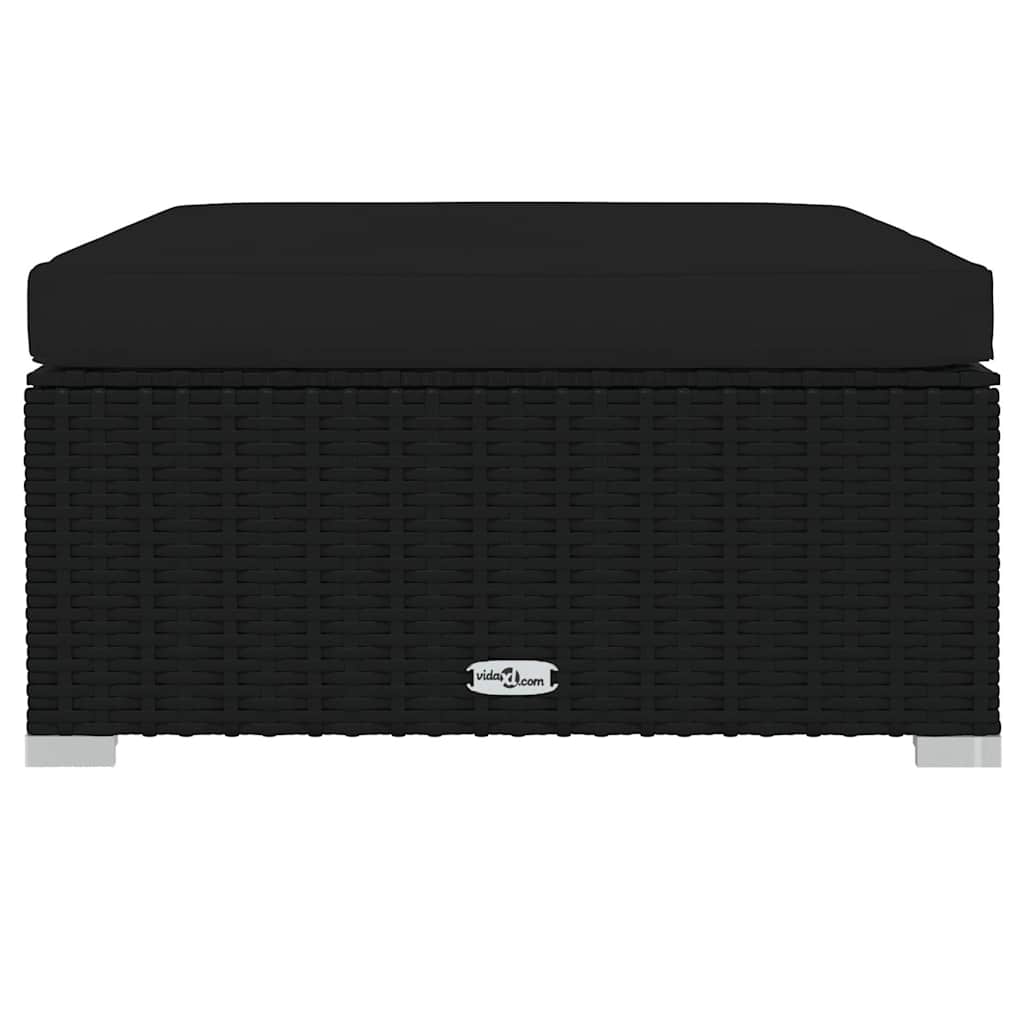 Canapé De Jardin Canapé Repose-pied Relax - Coussin Noir 70x70x30 Cm Résine Tressée BV918435 - BonneVie -Promos Garde Plante Boutique AAHKMJXYDAFdJAOAIMEbOAchtTzbsWMnceblMk5y4 uJLc