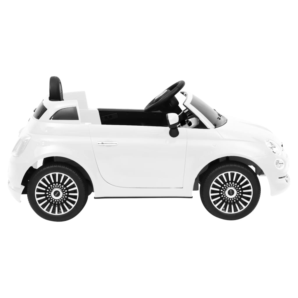 Coche correpasillos eléctrico Fiat 500 blanco vidaXL152499