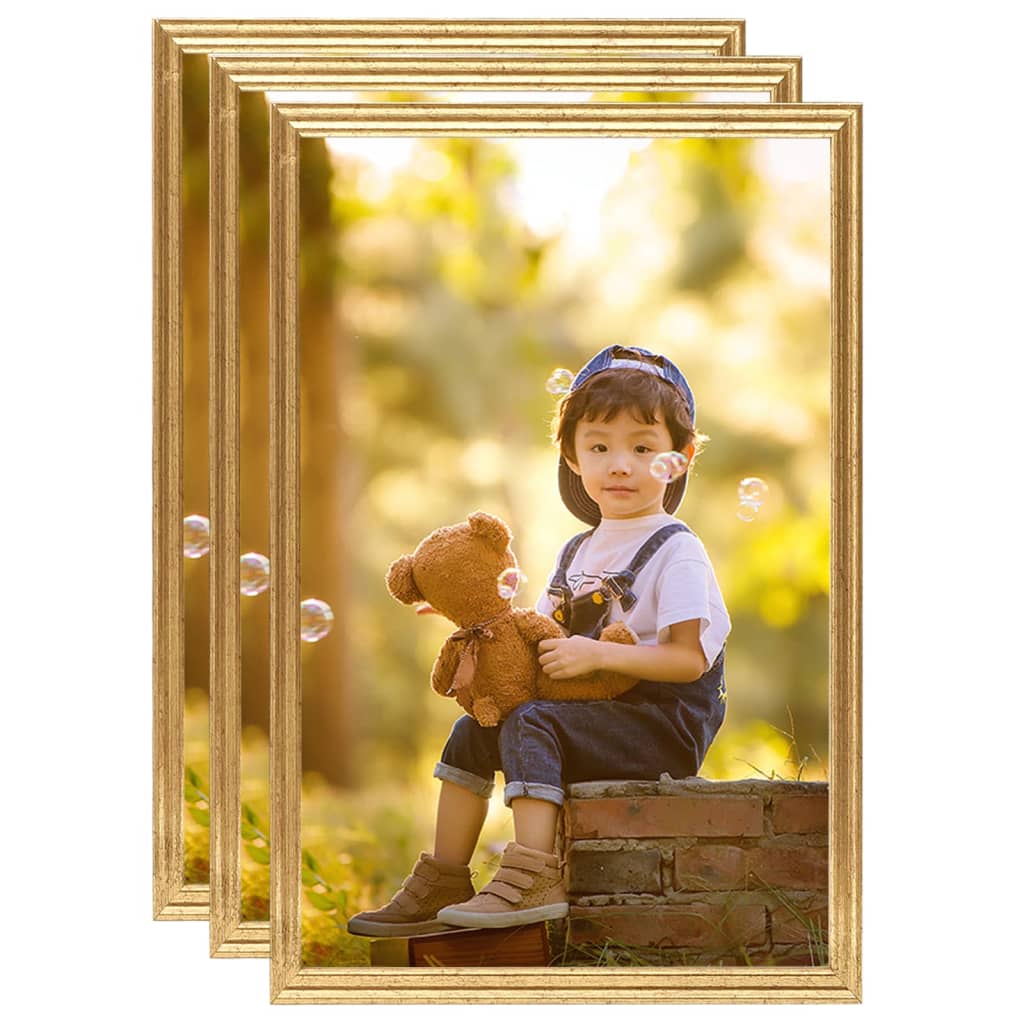 Cornice Foto Portafoto da tavolo da muro COLORS legno di Pino Colore GIALLO  15x20 cm