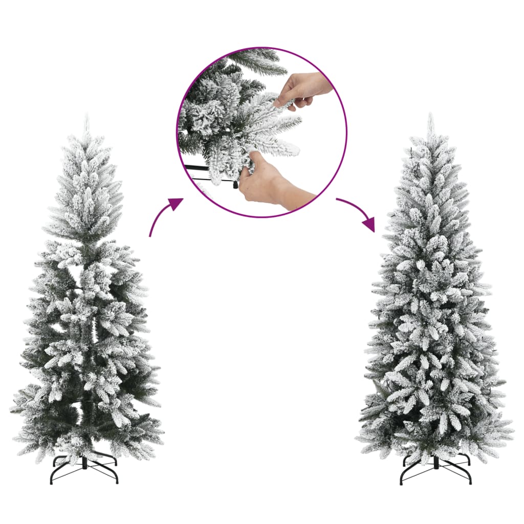 Sapin De Noël Artificiel - VidaXL - 210 Cm - Vert Et Blanc - PVC