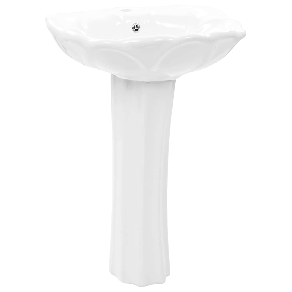 VidaXL Struttura Porta Lavabo In Ferro Bianco 59x38x83 Cm - Base Per Bagno