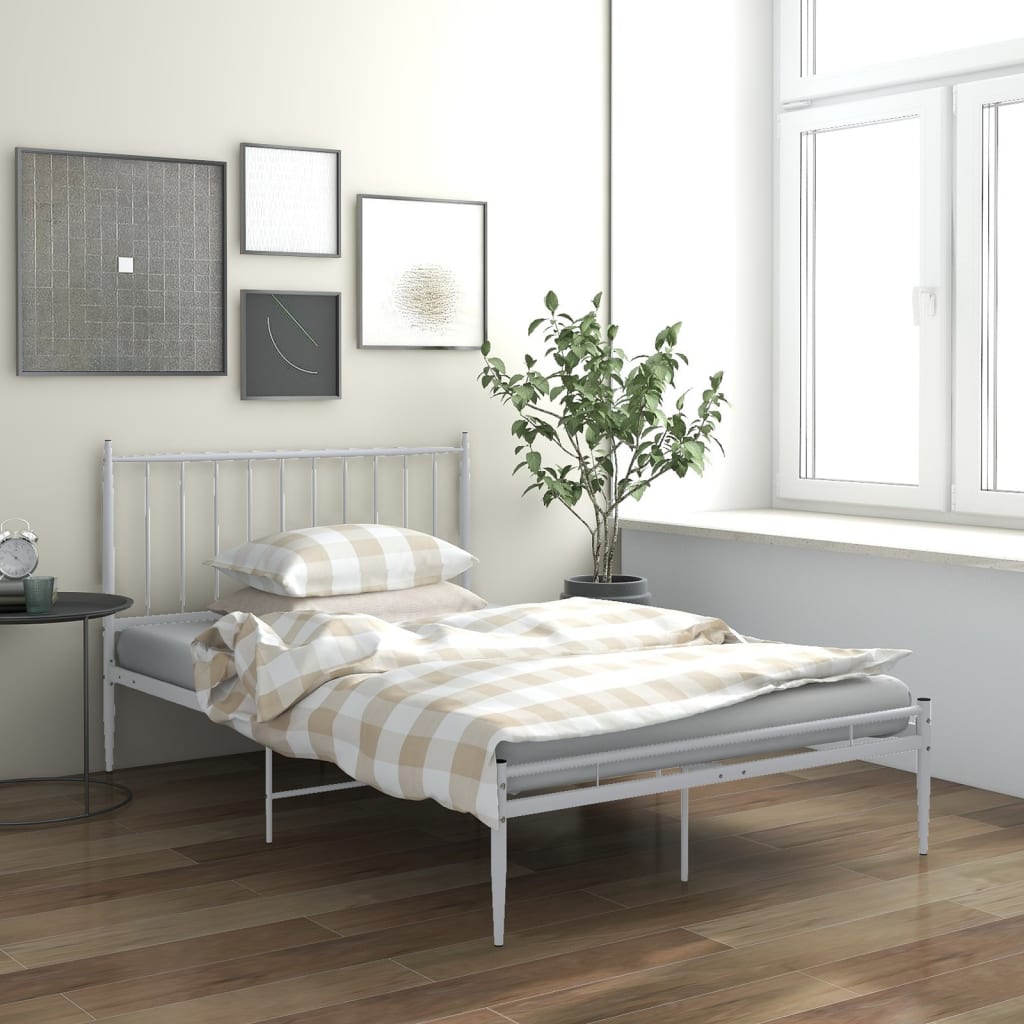 Letto matrimoniale Moderno Struttura Letto Giroletto Bianco in