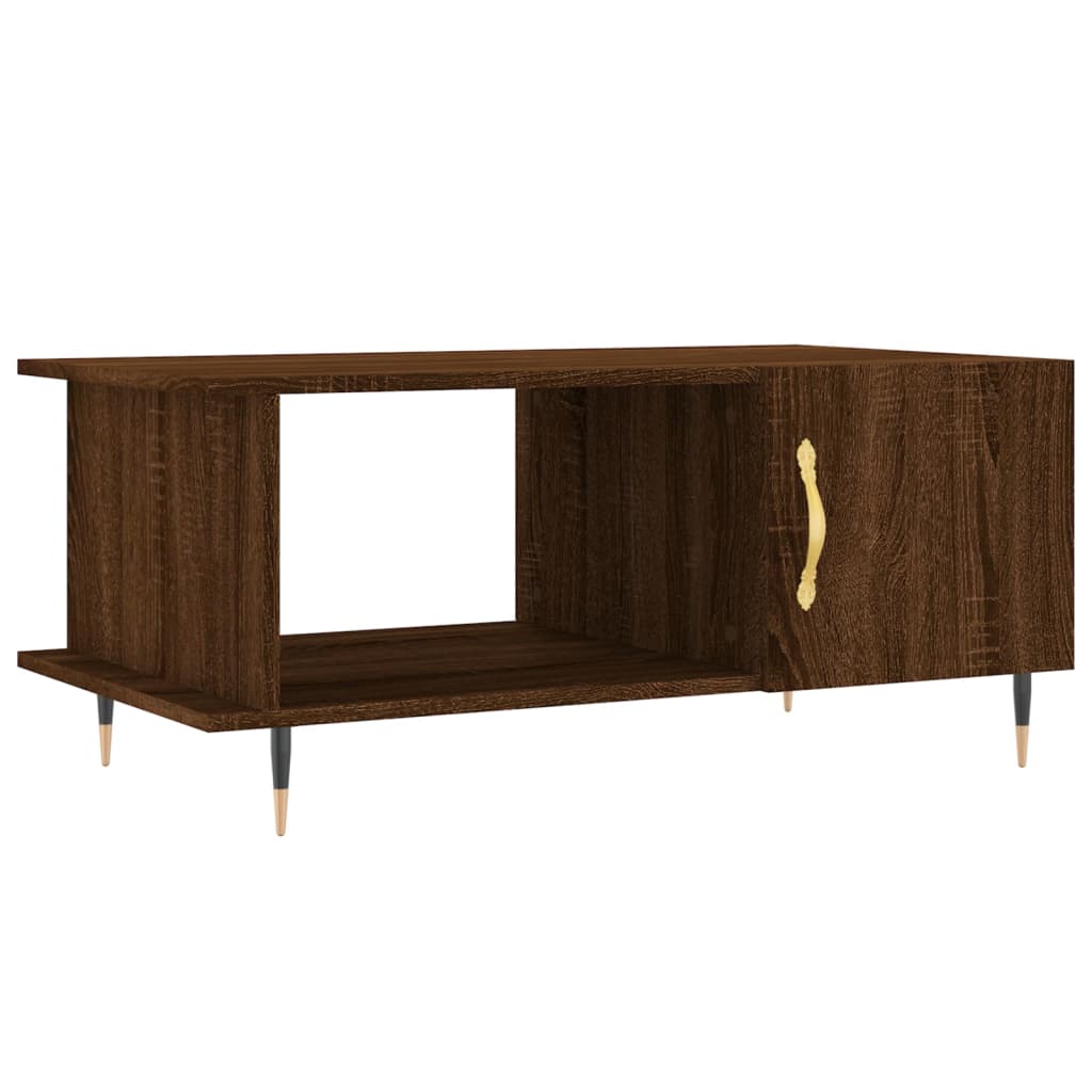 Tavolo Console Basso,Tavolino Caffè,Tavolino da Salotto con Ruote Rovere  Sonoma 50x35x55,5cm Legno Multistrato -BN82003