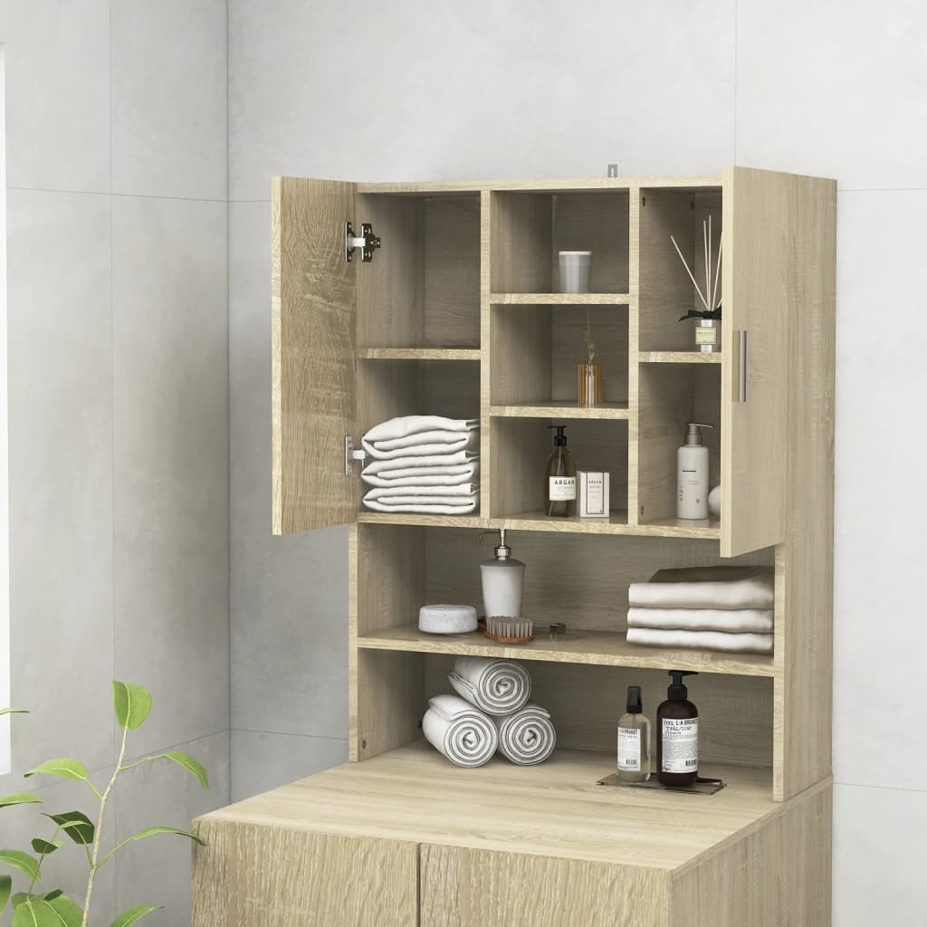 Meuble Machine à Laver | Meuble Pour WC Chêne Sonoma 70,5x25,5x90 Cm 43099 -Songmics Soldes Magasin AAHKMJXYDAFdJAOAIMEbOAchtTzbsWMnceblMk5y4