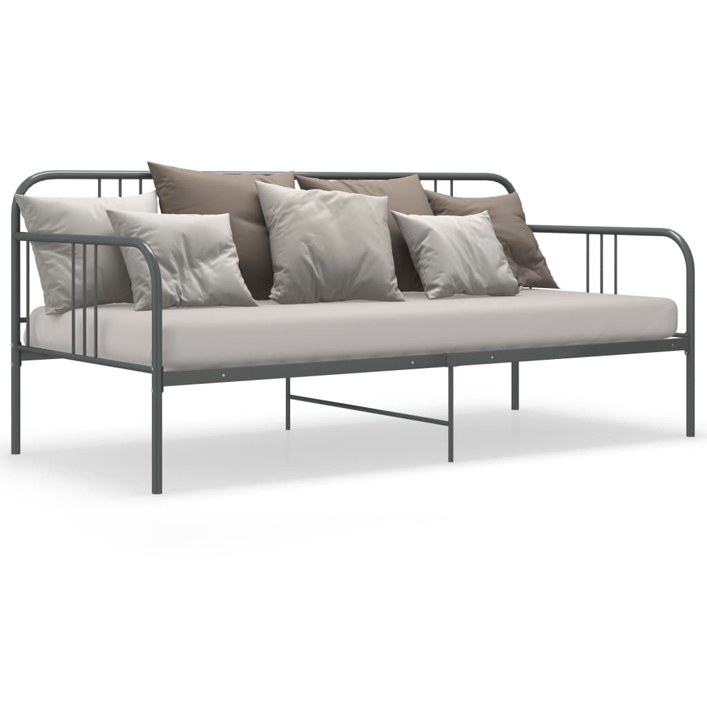 Cadre De Canapé-lit, Lit Adulte Pour 1 Personnes, Structure De Lit, Assemblage Facile, Gris Métal 90x200 Cm OIB9969E -ATMOSPHERA || Songmics Soldes Boutique AAHKMJXYDAFdJAOAIMEbOAchtTzbsWMnceblMk5y4