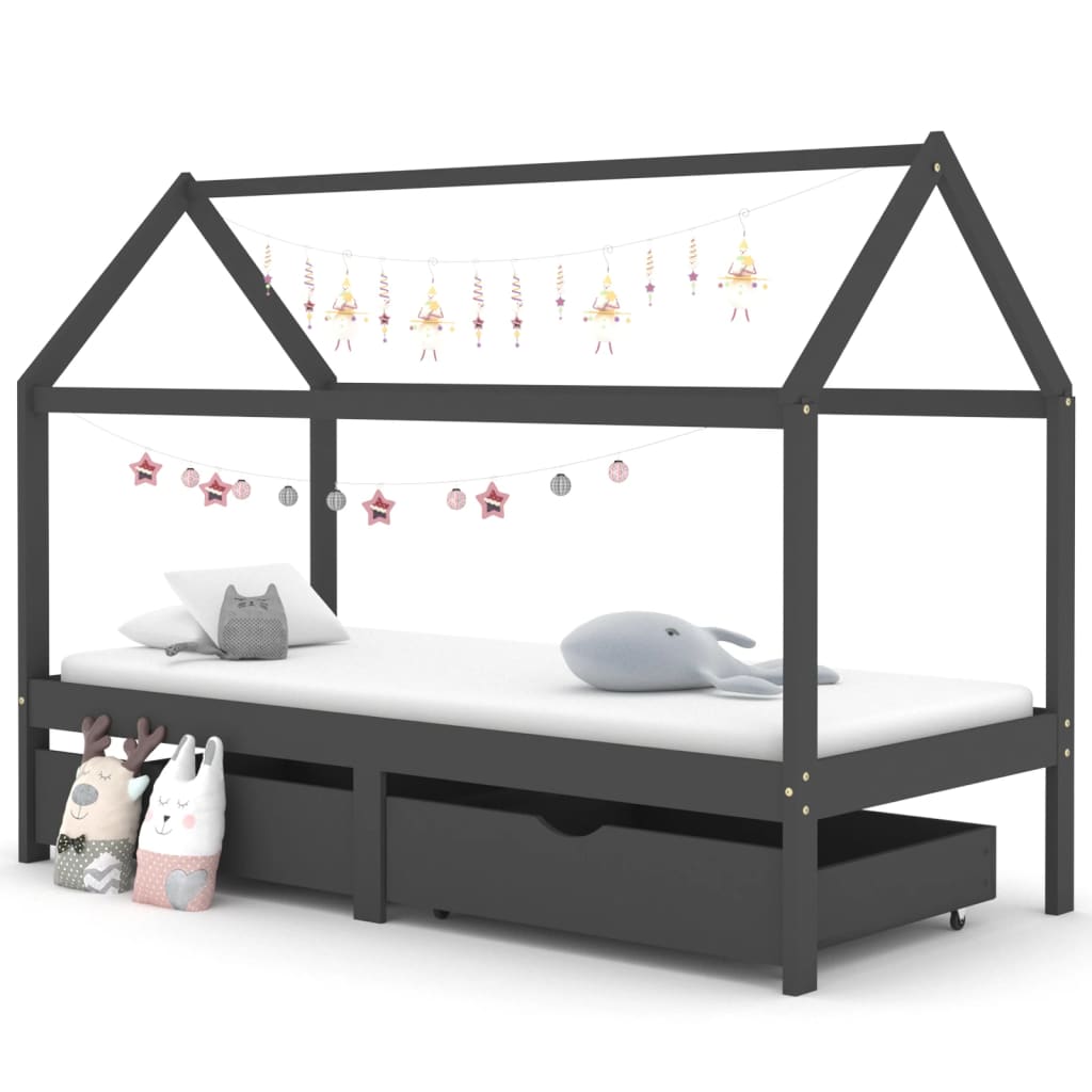 Letto per bambini letto da casa 90x200 cm con recinzione, robuste