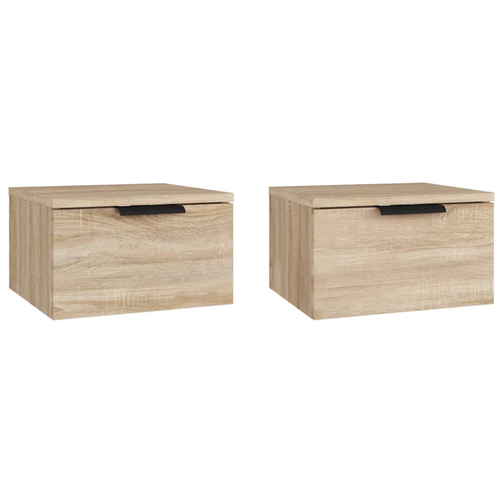 Set di 2 comodini, comodino moderno in legno con 2 cassetti per camera da letto, soggiorno | Leroy Merlin