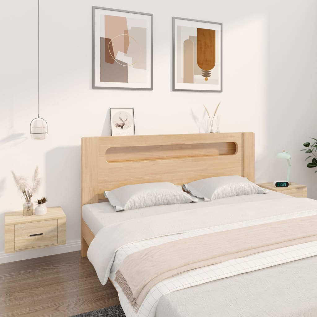 2 Mesitas de noche flotantes suspendida con 2 cajones Roble Sonoma 40x30x30  cm mesita de noche moderna mueble de dormitorio mesilla de noche  organizador muebles armario, mueble de pared, mueble moderno armario moderno