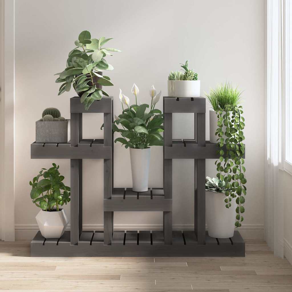 Étagère à Plantes 5 Niveaux Ybaymy | 95x95x25 Cm, Bois Naturel - Pour Intérieur, Balcon, Jardin