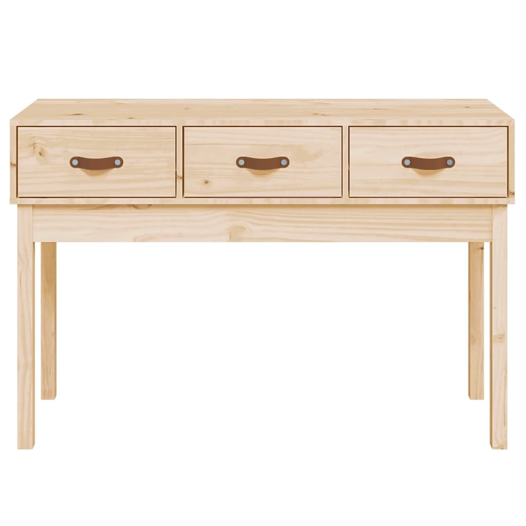 vidaXL Tavolo Consolle Bianco 114x40x75 cm in Legno Massello di