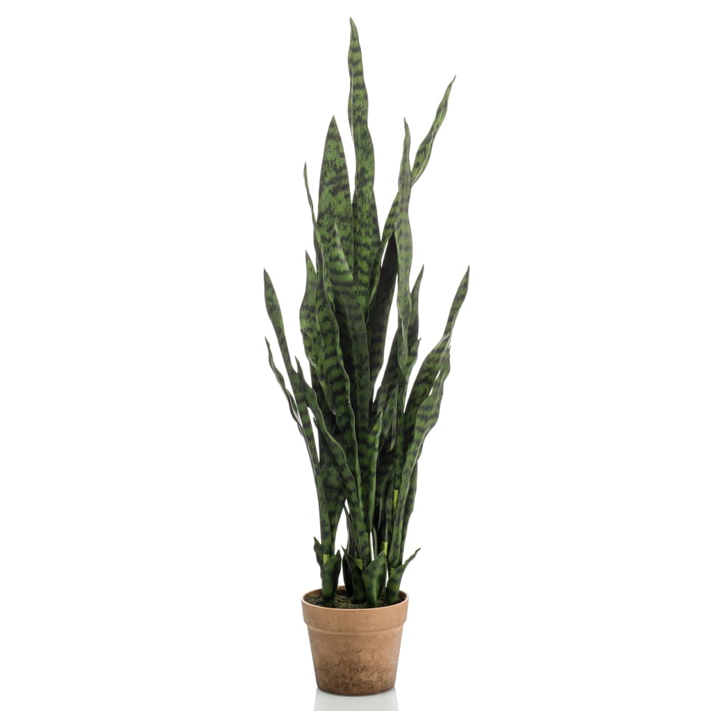 Emerald Pianta Artificiale Sansevieria in Vaso di Plastica 97 cm