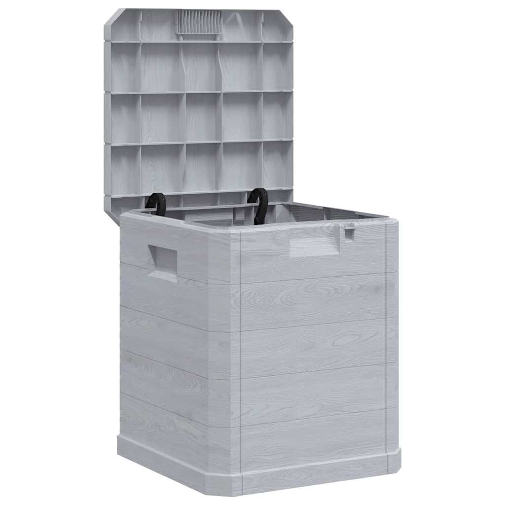 vidaXL Caja de Almacenamiento de Jardín 90 L Gris Claro - Gris
