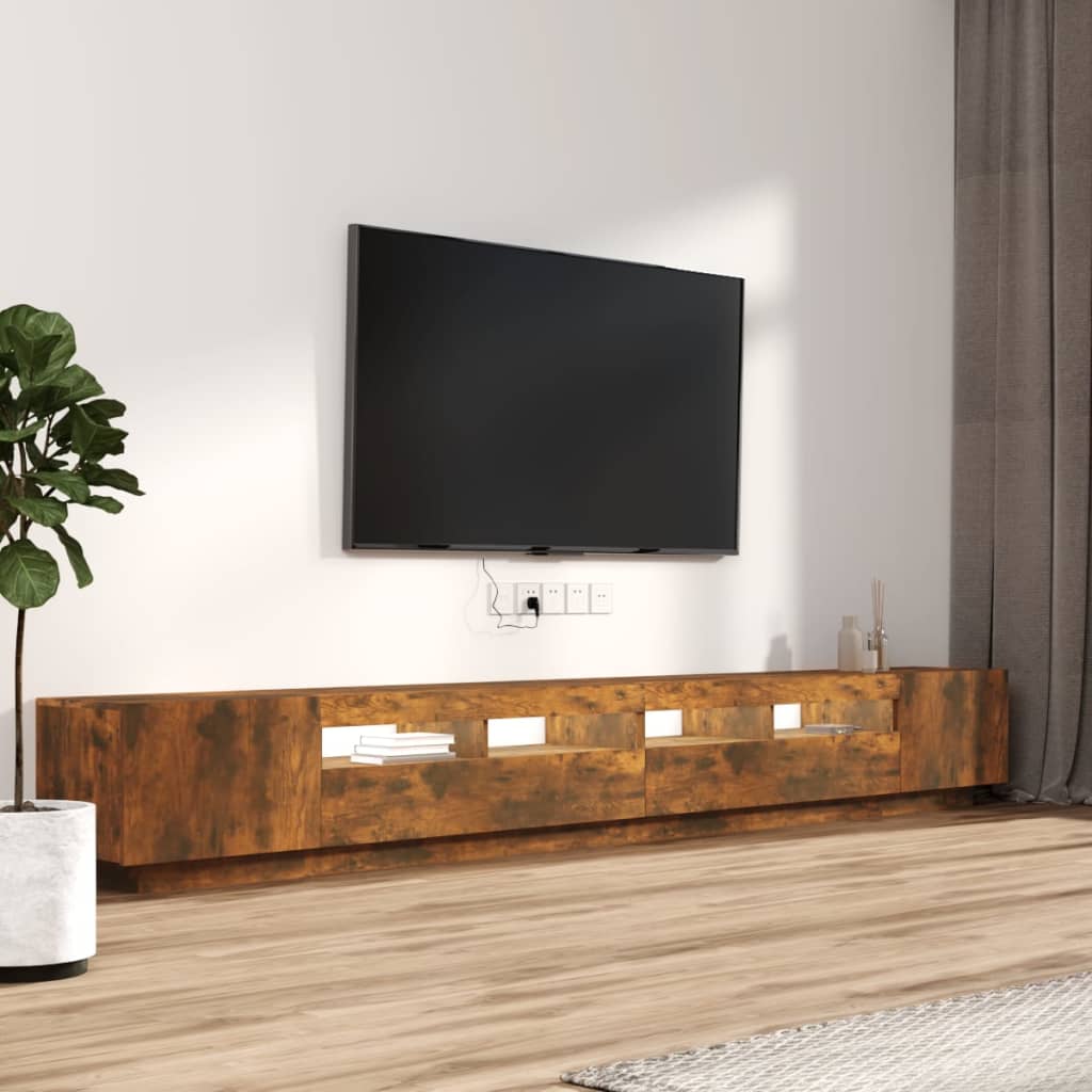 Oak floating online tv shelf