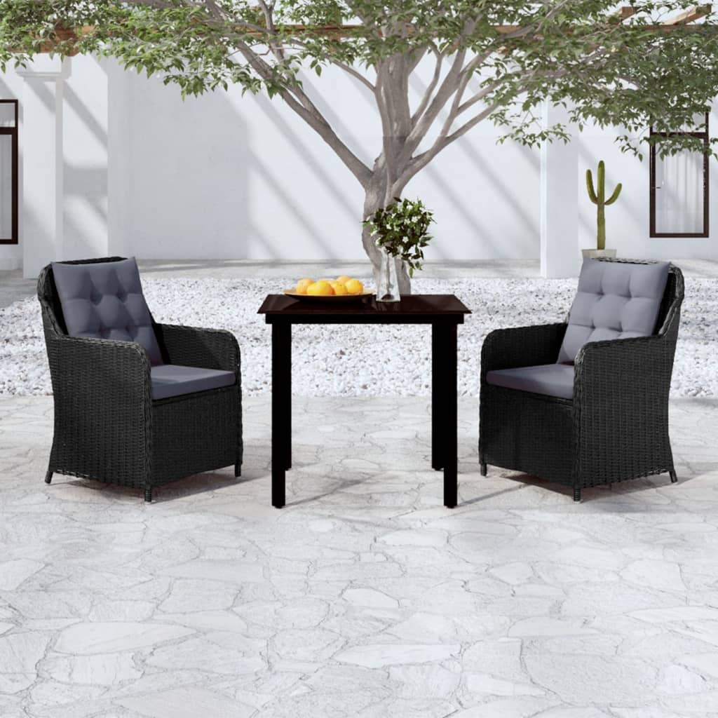 Outsunny Set Mobili da Giardino 7 Pezzi in Rattan e Legno, Salotto da  Esterno con Tavolo e 6 Sedie Impilabili con Cuscini Imbottiti, Grigio  Mobile Legno