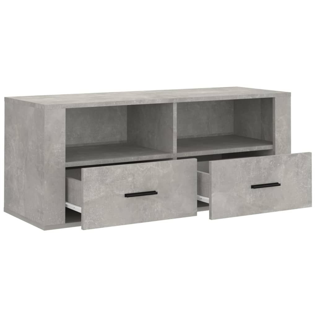 Mobile Porta TV，Mobili TV，Tavolino TV Grigio Cemento 100x35,5x45cm Legno  Multistrato MCWN254032 MaisonChic