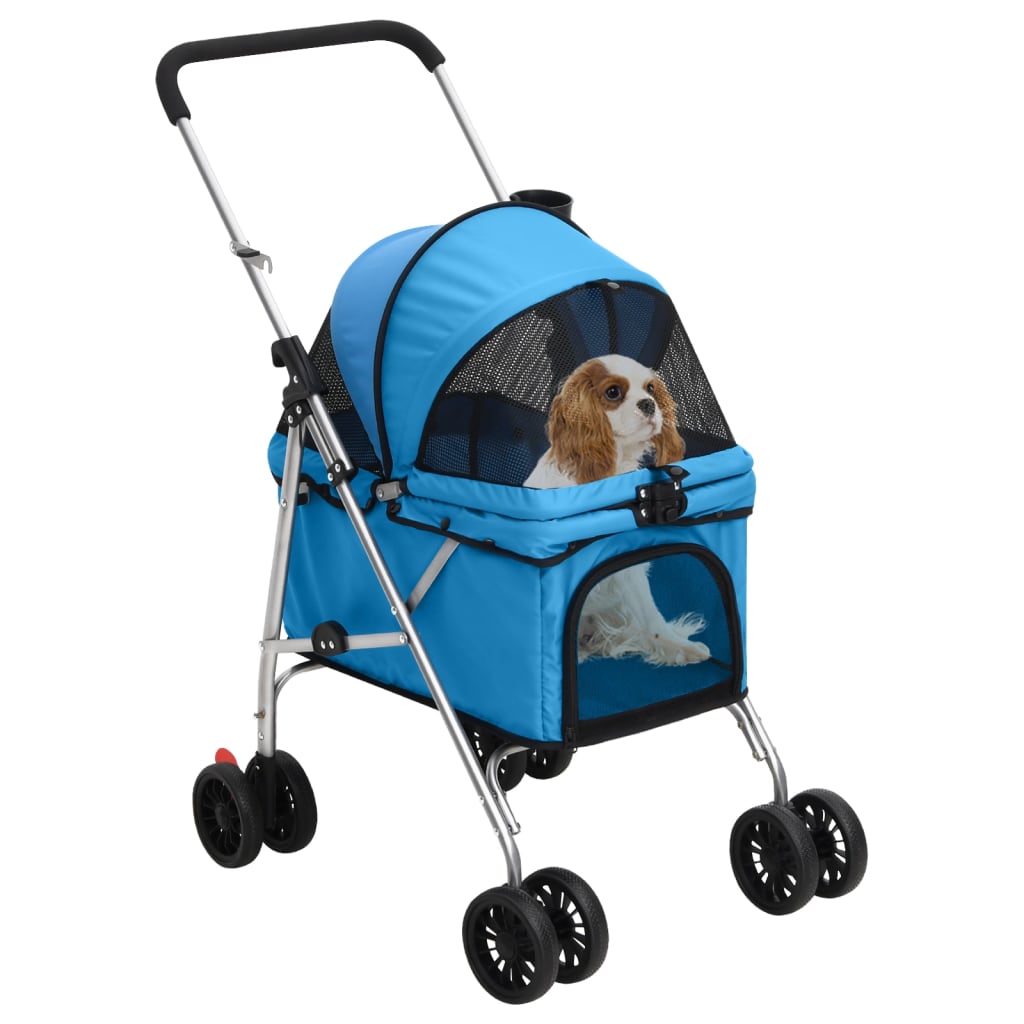 Folding Dog Stroller Blue 76x50x100 cm Oxford Fabric vidaXL