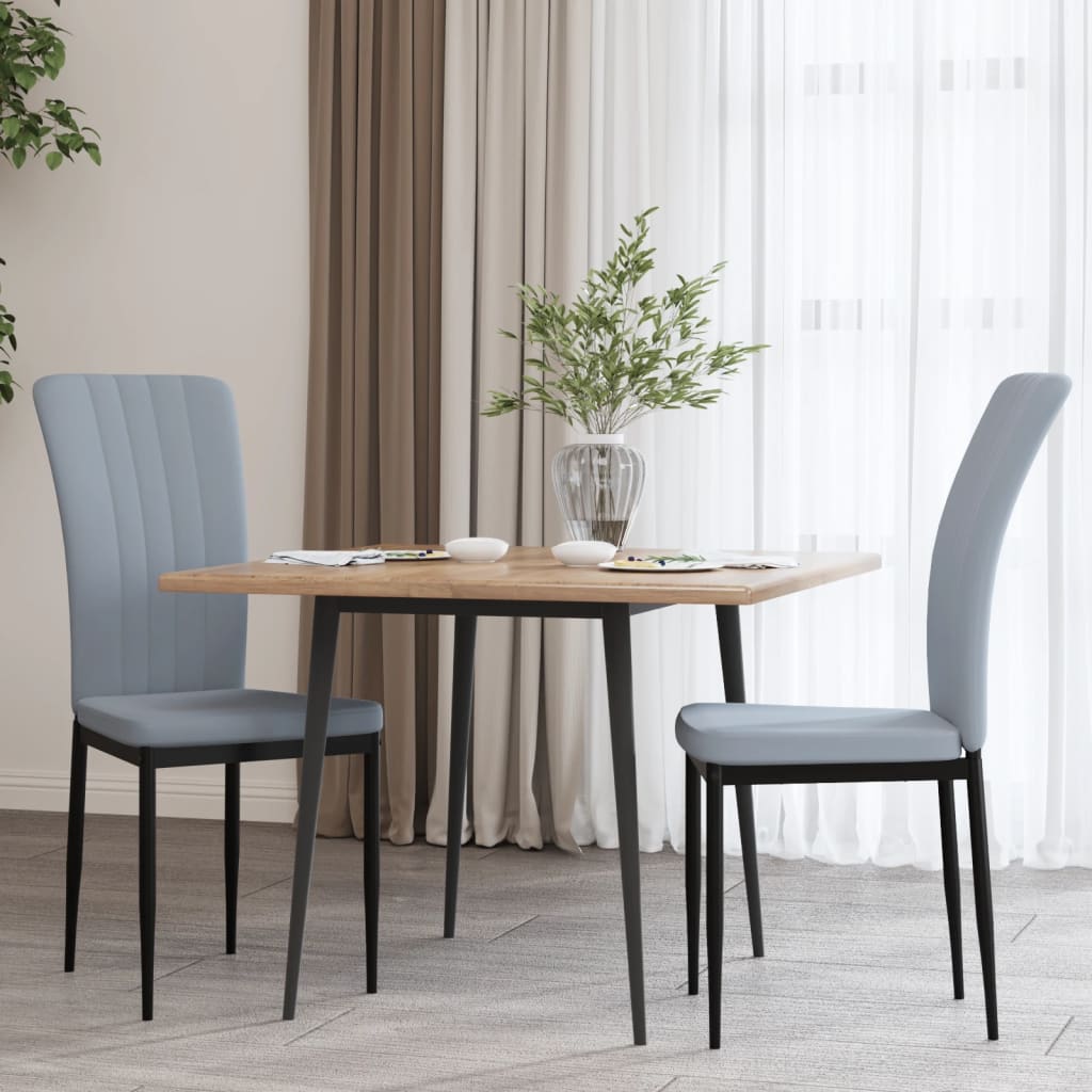 2 pz sedie da Pranzo,Sedie da Salotto per sala da Pranzo/Soggiorno,Sedie da cucina Moderne Grigio chiaro in Velluto CNEIV716262 Maisonchic