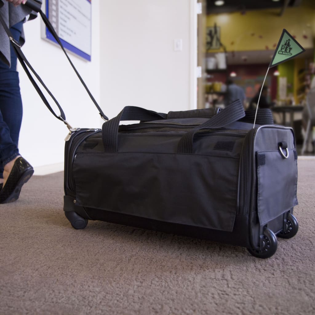 Pet Carrier Ultimate On Wheels Black SHERPA