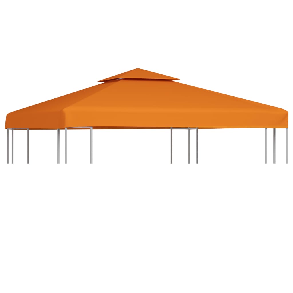 vidaXL Cubierta de repuesto de cenador 310 g/m² terracota 3x3 m - Naranja