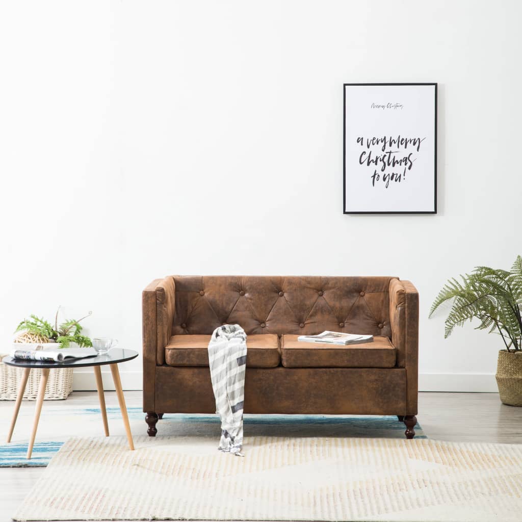 Divano Chesterfield A 2 Posti - Divano Relax Sofa In Tessuro Scamosciato Marrone BV809359 - BonneVie -Negozio al dettaglio VIDAXL || HOMCOM || Songmics AAHKMJXYDAFdJAOAIMEbOAchtTzbsWMnceblMk5y4 uJLe4MoNHnH APn5tEaA5IybKctF3OaoSfF2Ar9ykV O4W