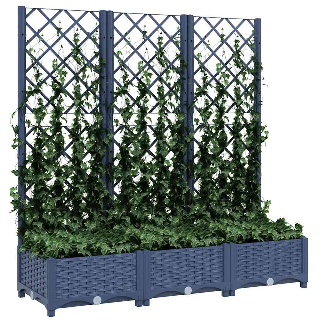 Elegant-Stil Jardinière Avec Treillis Gris Foncé 120x40x121,5 Cm PP,pour Salon/Jardin,Montage Facile,8,79 Kg -Outsunny Eda Magasin AAHKMJXYDAFdJAOAIMEbOAchtTzbsWMnceblMk5y4