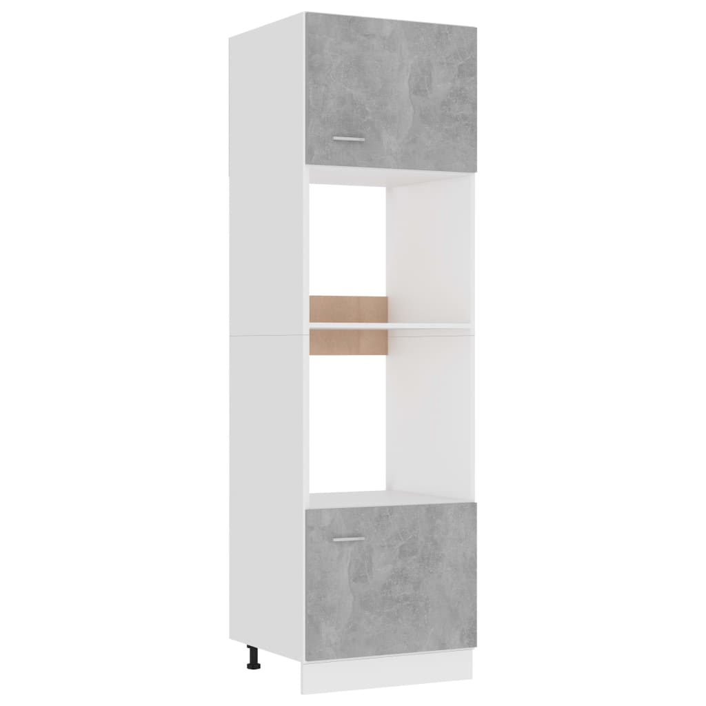 vidaXL Mobile Microonde Bianco Lucido 60x57x207 cm Legno