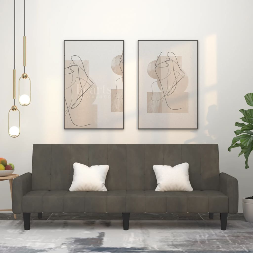Canapé Convertible - Moderne Salon Canapé-lit à 2 Places - Gris Foncé Velours,220x84,5x69 Cm -VIDAXL || Songmics Soldes AAHKMJXYDAFdJAOAIMEbOAchtTzbsWMnceblMk5y4 uJLeX LzRBiLq08GifeZkGNhV7iloyHZDk8KC43JPGJYmG