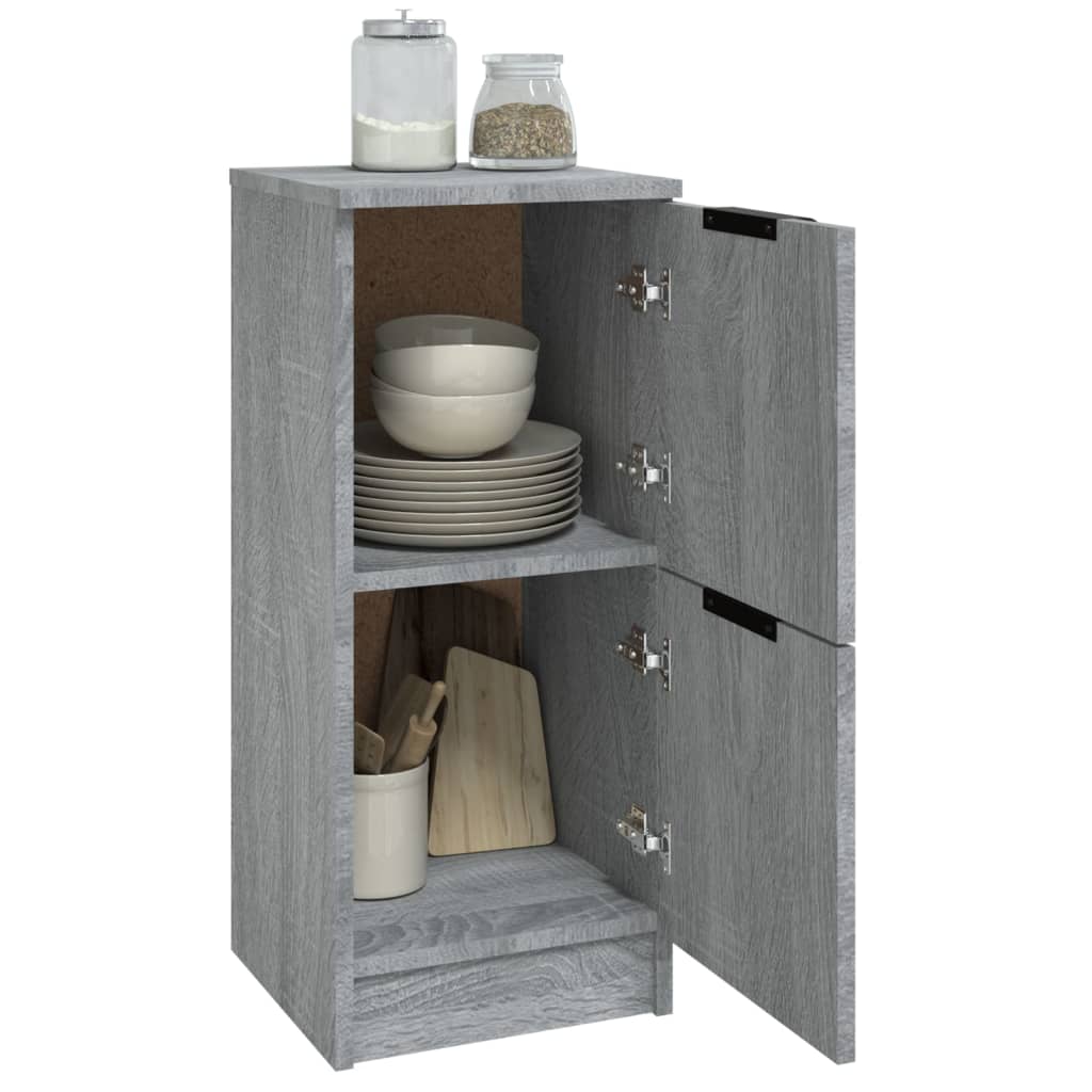 2 pz Credenze，Madia per salotto，Buffet da cucina Moderna Grigio Sonoma  30x30x70 cm in Legno Multistrato XZZ363217 MaisonChic