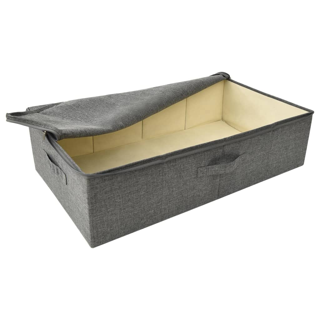 vidaXL Caja de almacenaje tela gris 70x40x18 cm