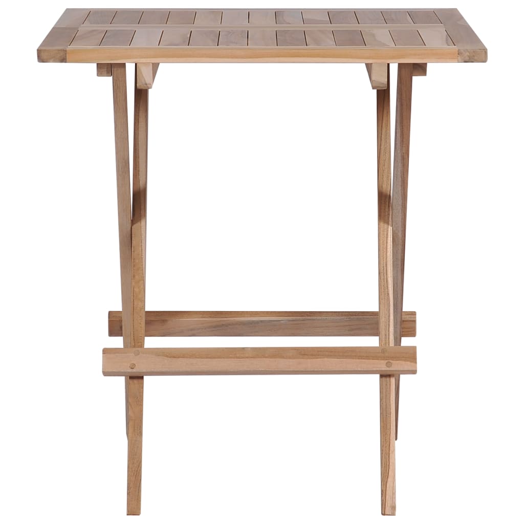 Klappbarer Bistrotisch 60 x 60 x 65 cm Teak Massiv