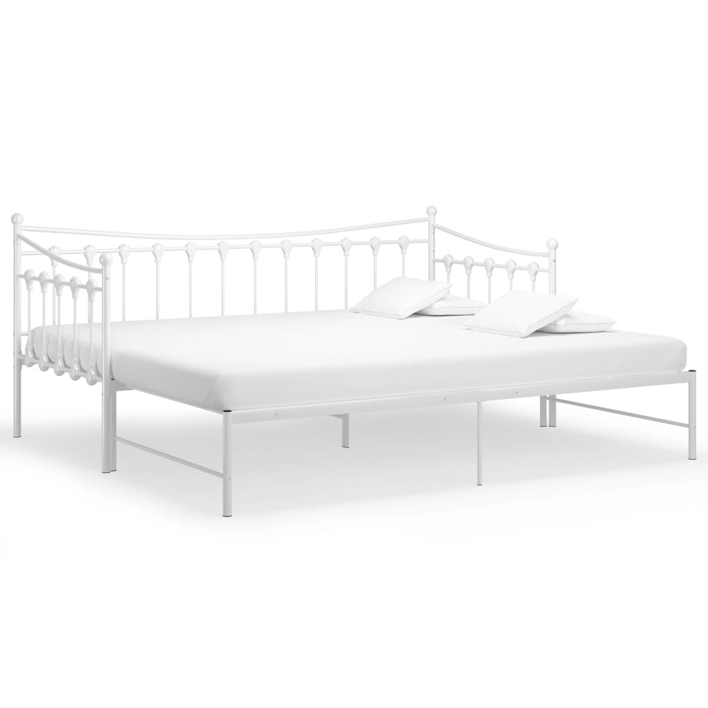 Cadre De Canapé-lit Extensible, Lit Adulte Pour 1 Personnes, Structure De Lit, Assemblage Facile, Blanc Métal 90x200 Cm OIB9243E -ATMOSPHERA || Songmics Soldes Boutique AAHKMJXYDAFdJAOAIMEbOAchtTzbsWMnceblMk5y4