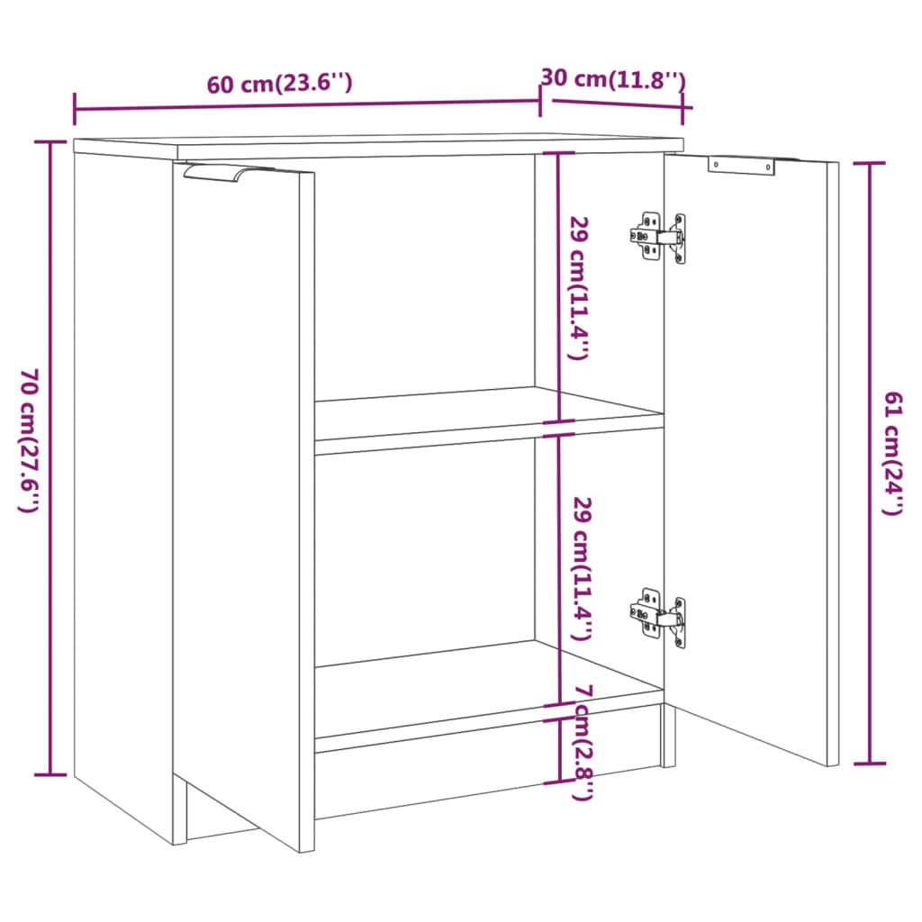 Credenze 3 pz Madie Moderne Buffet da cucina Nere in Legno Multistrato  ITD12188