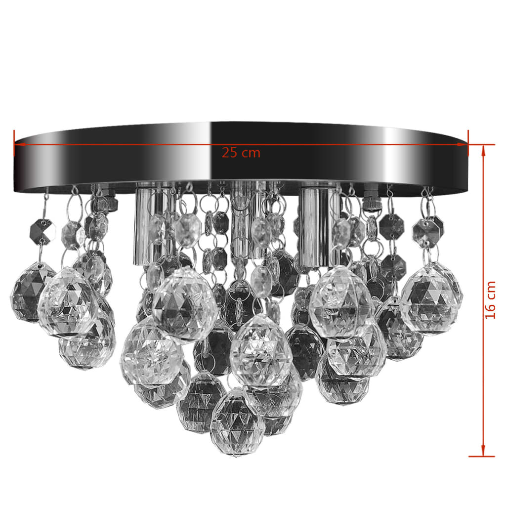 dichtheid Opeenvolgend Absorberend Pendant Ceiling Lamp Crystal Design Chandelier Chrome vidaXL