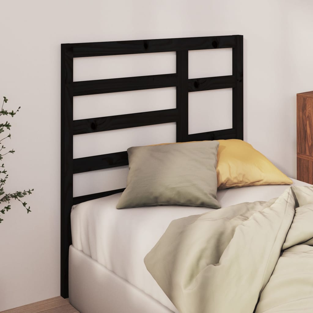 Cabecero Tapizado DOMUS para Cama 140 Polipiel Negro ( 145 x 50 x 7 cm)