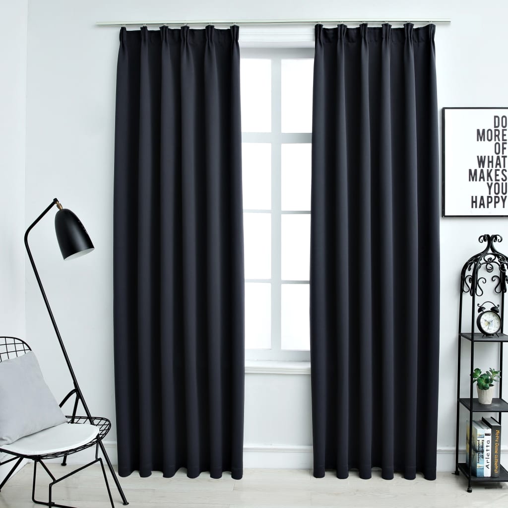 Unico Design Tende Oscuranti con Ganci 2 pz Antracite 140x225 cm 140x225 cm  Magnifico it - Antracite49014