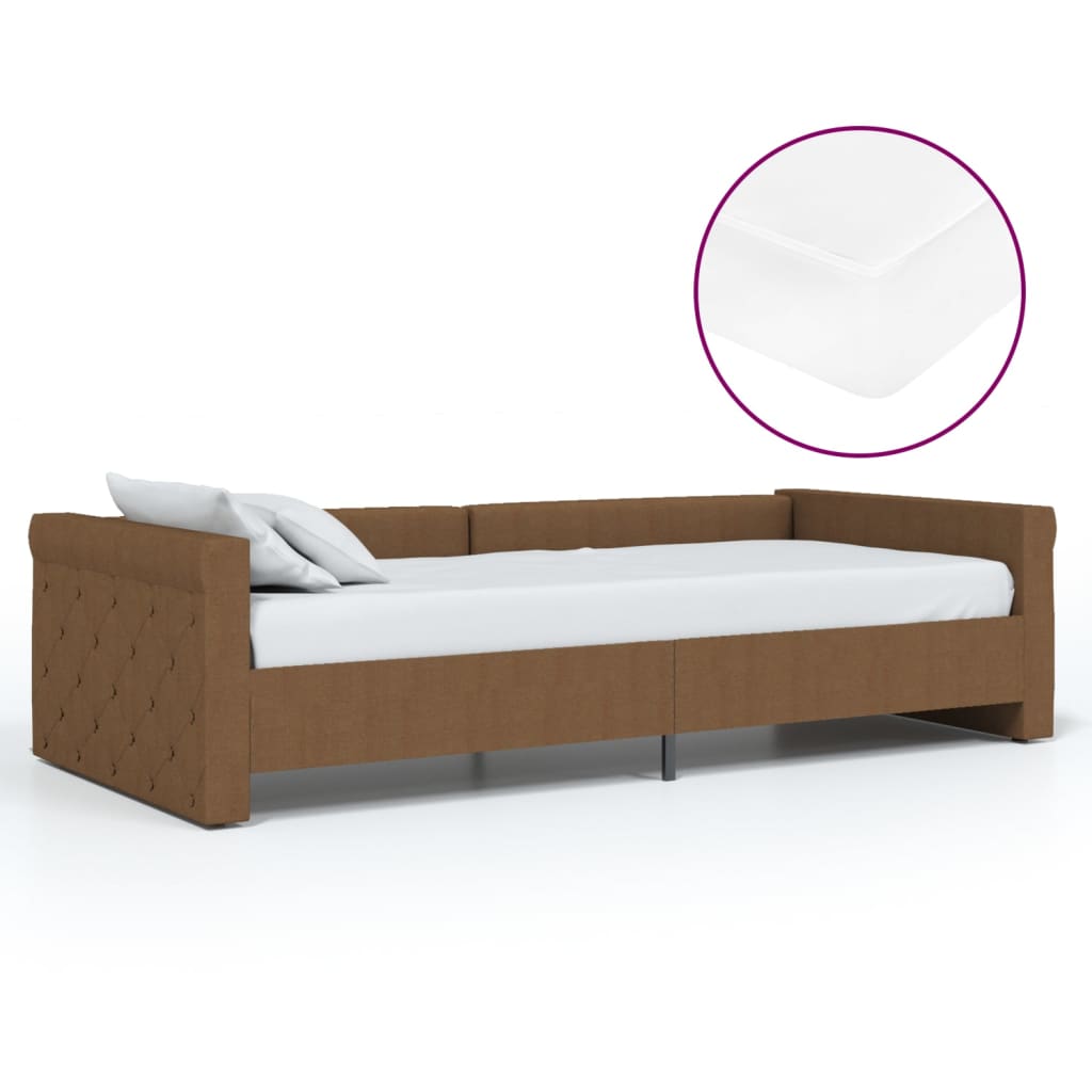 Letto Singolo Con Materasso Moderno Dormeuse USB Marrone In Tessuto 90x200 Cm ITD27156 -Armonia Casa AAHKMJXYDAFdJAOAIMEbOAchtTzbsWMnceblMk5y4 uJLfUhcDdXoNZMrgEJCqIRH vDQLccG9a3fczR5cDbpMrJ
