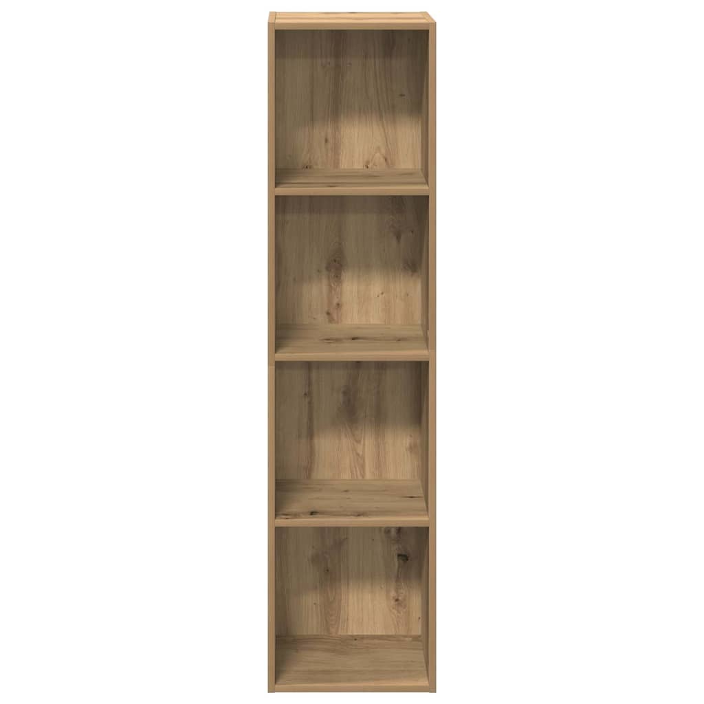 VidaXL Libreria In Rovere Artigianale 36x30x143 Cm - 4 Ripiani, Mobile Porta Libri In Truciolato, Fissaggio A Parete Incluso - 2