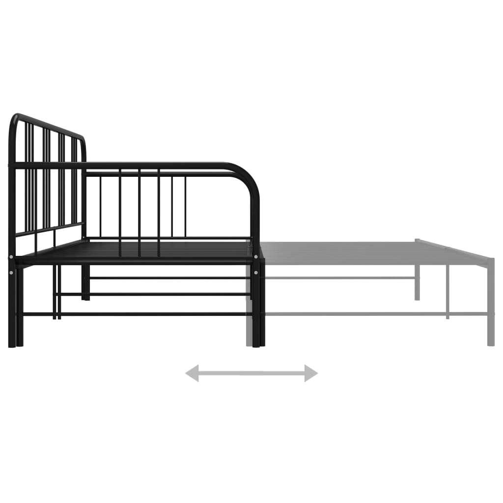 Cadre De Canapé-lit Extensible, Lit Adulte Pour 1 Personnes, Structure De Lit, Assemblage Facile, Noir Métal 90x200 Cm OIB9023E -ATMOSPHERA || Songmics Soldes Boutique AAHKMJXYDAFdJAOAIMEbOAchtTzbsWMnceblMk5y4
