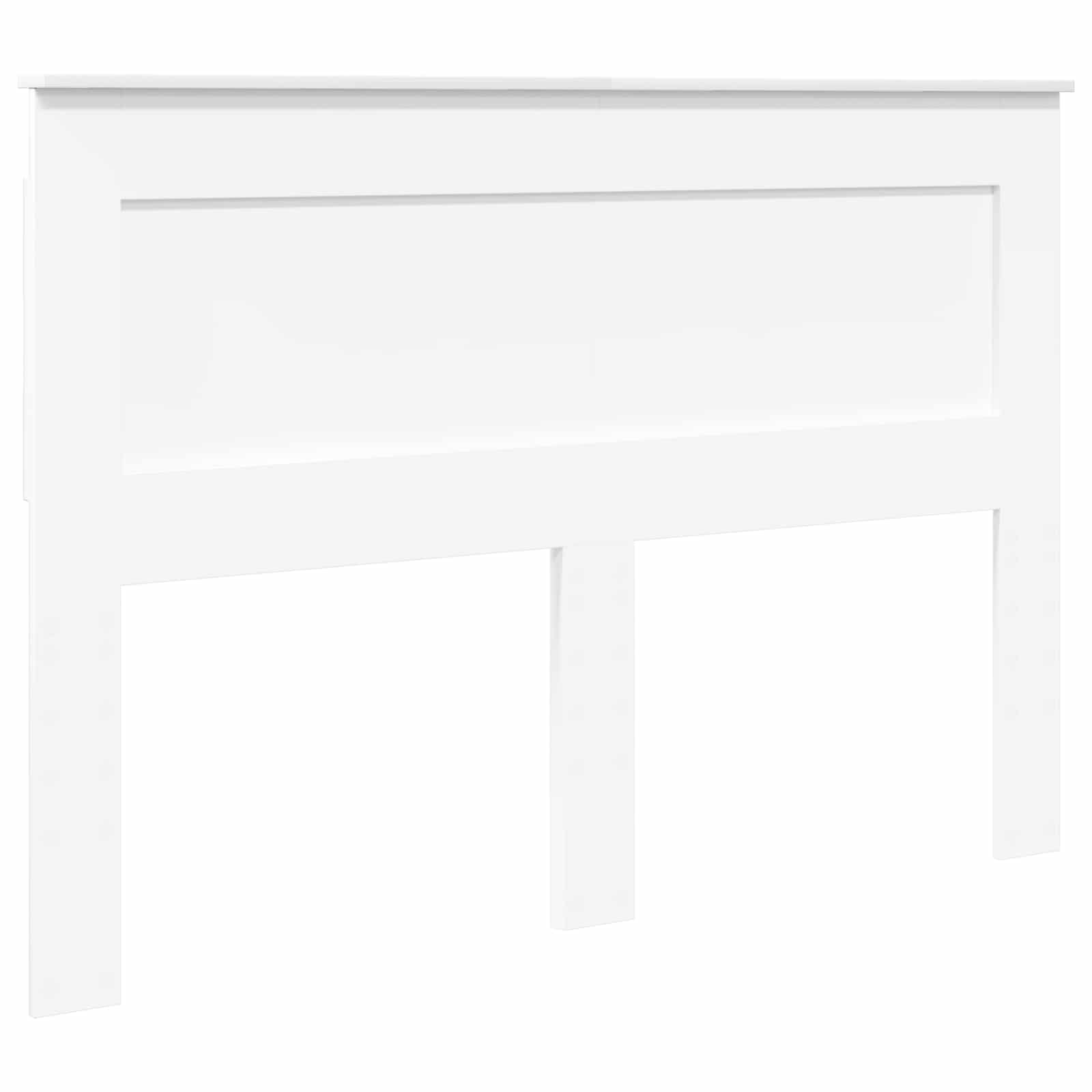 Bed Frame with Headboard White 140 x 190 cm Solid Pine Wood vidaXL