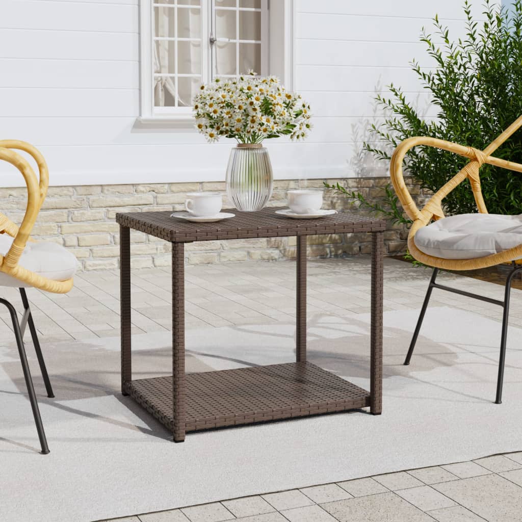 Tavolino，Tavolino da Salotto，Tavolino basso Marrone 55x45x49 cm in  Polyrattan ASFV639643 MaisonChic