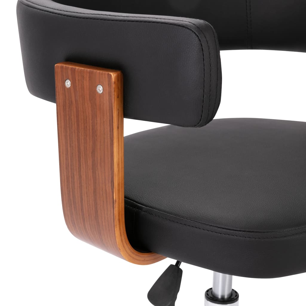 Silla De Oficina HWC-A65, Silla De Escritorio Silla Giratoria Ejecutiva Imitacion De Cuero Mvg Certificado Negro 84629431