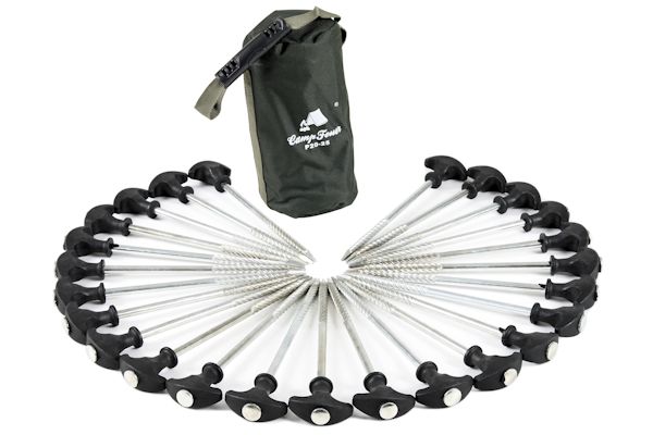 CampFeuer, T-Pegs, Erdnägel, Heringe, Zelt, Zelte, Tunnelzelt, Camping, Campingzelt, Bivvy, Karpfenzelt, Karpfen Zelt, Angelzelt, Anglerzelt
