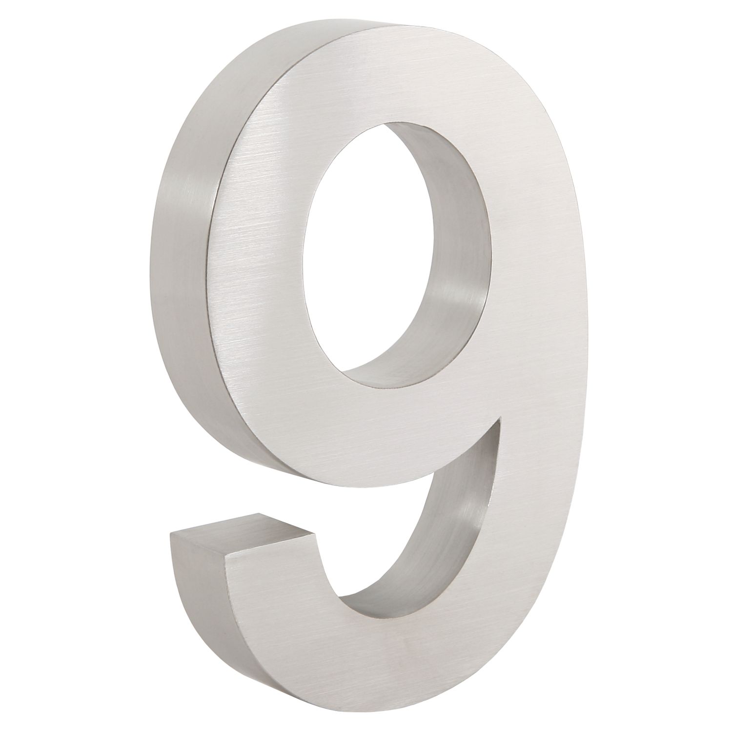 Zelsius, Edelstahl, Hausnummer, Hausnummern, Ziffer, V2A, V2A Edelstahl, gebürstet, matt, 0, 1, 2, 3, 4, 5, 6, 7, 8, 9